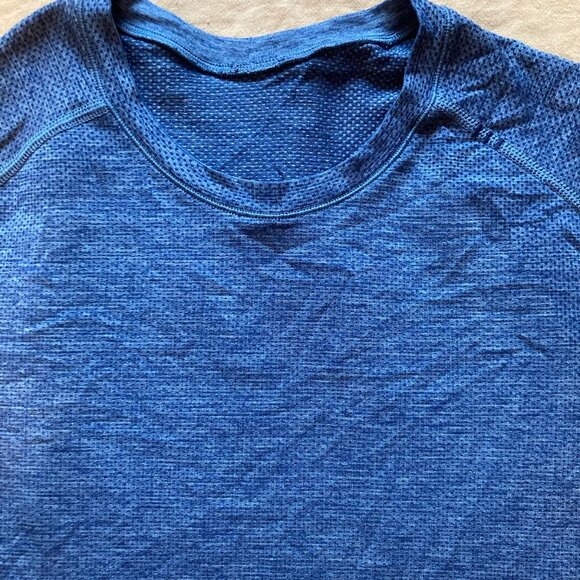 Lululemon Metal Vent Tech 2.0 Long Sleeve Gym Shirt Mens XS Iron Blue EUC - Picture 6 of 7